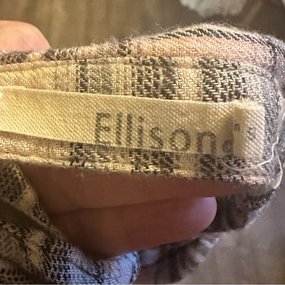 Ellison Womens Small Plaid Top Tunic Detailed Back - Picture 5 of 6